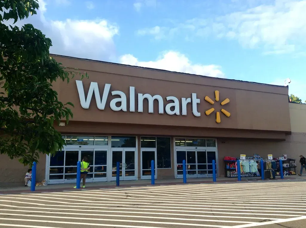 Walmart storefront and entrance